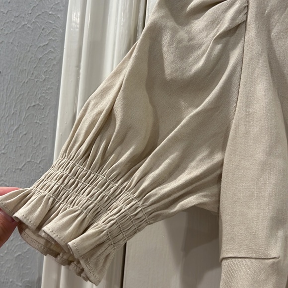 ANTONIO MELANI CREAM WRAP DRESS - Picture 3 of 8